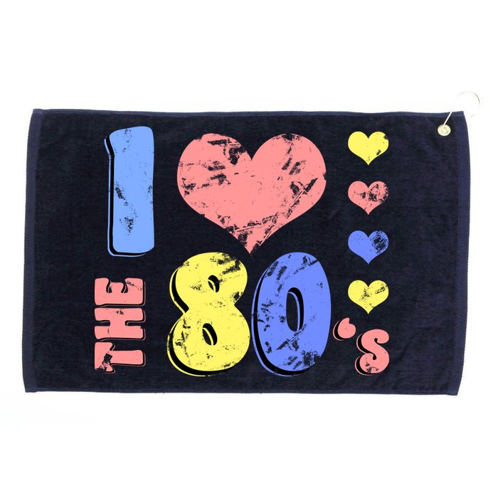 I Heart The 80's Grommeted Golf Towel