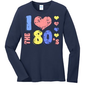 I Heart The 80's Ladies Long Sleeve Shirt