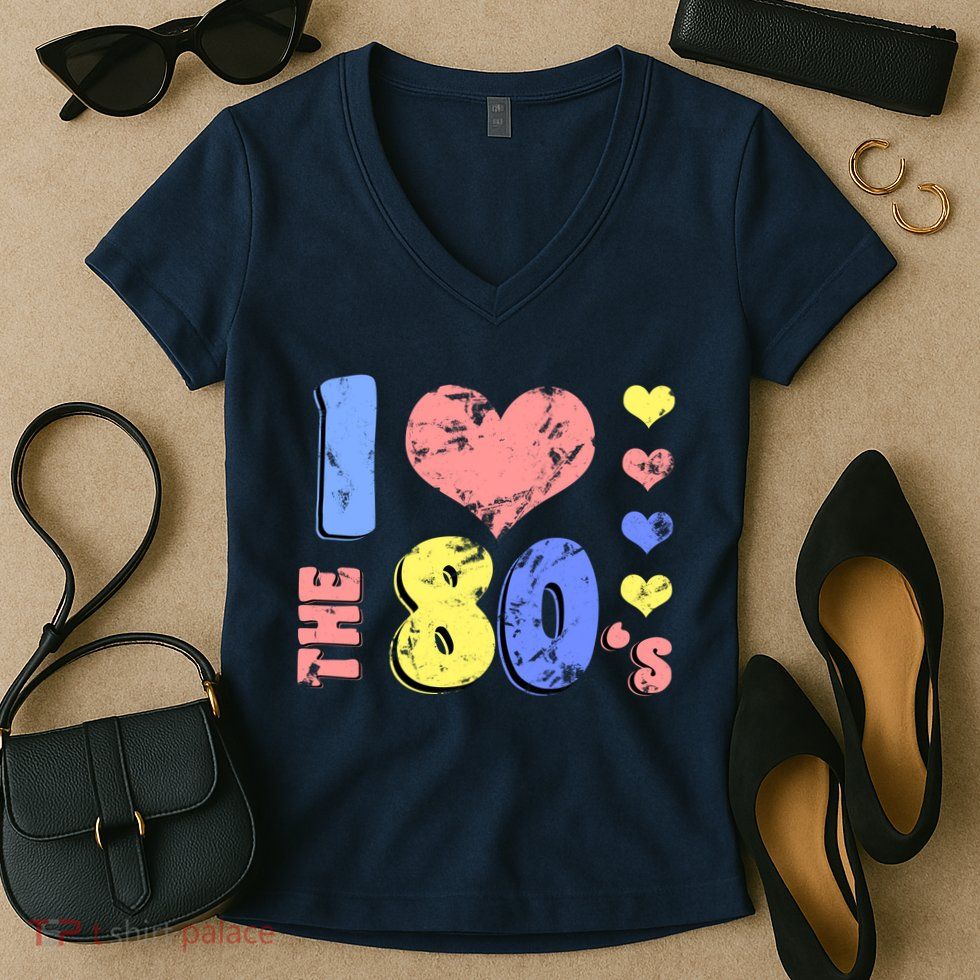 I Heart The 80's Women's V-Neck T-Shirt