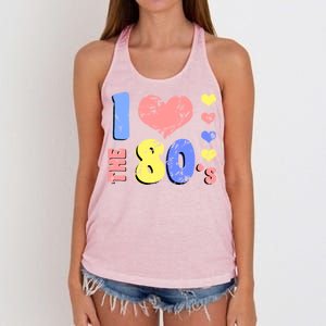 I Heart The 80's Women's Knotted Racerback Tank