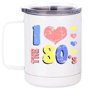 I Heart The 80's 12 oz Stainless Steel Tumbler Cup