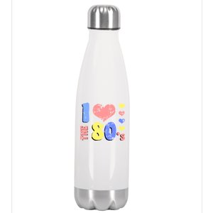 I Heart The 80's Stainless Steel Insulated Water Bottle