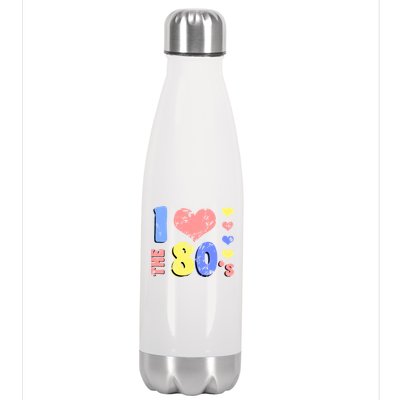 I Heart The 80's Stainless Steel Insulated Water Bottle