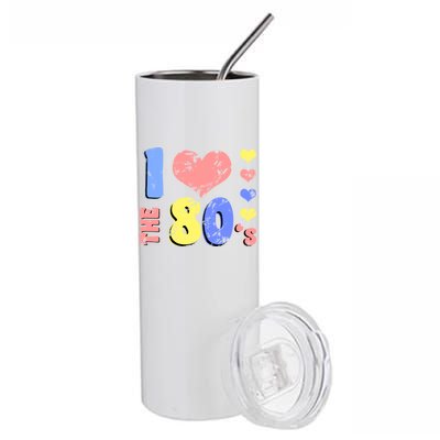 I Heart The 80's Stainless Steel Tumbler