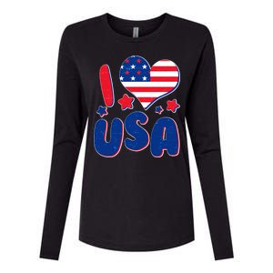 I Heart USA Womens Cotton Relaxed Long Sleeve T-Shirt