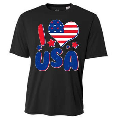 I Heart USA Cooling Performance Crew T-Shirt