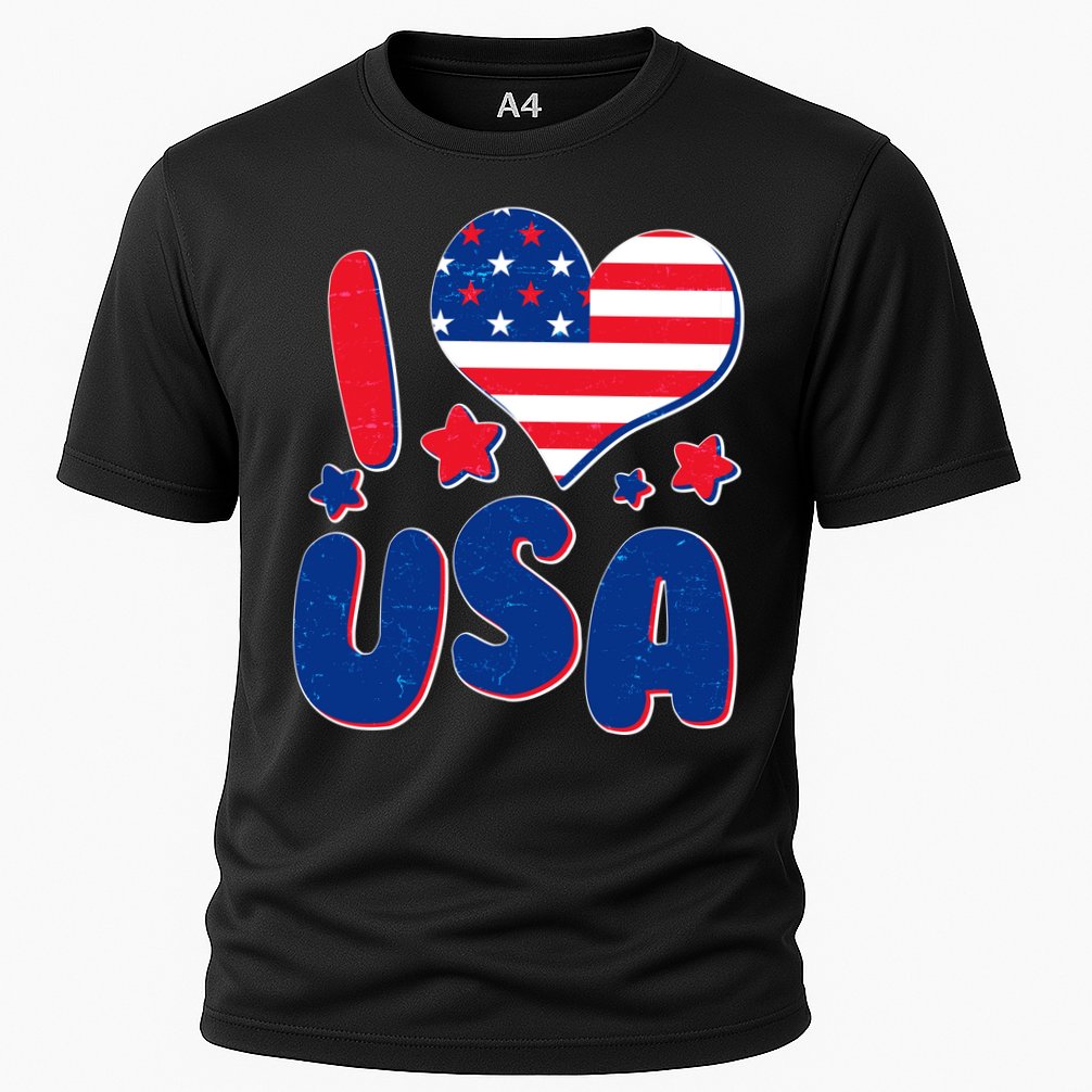 I Heart USA Cooling Performance Crew T-Shirt