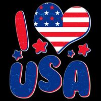 I Heart USA Cooling Performance Crew T-Shirt