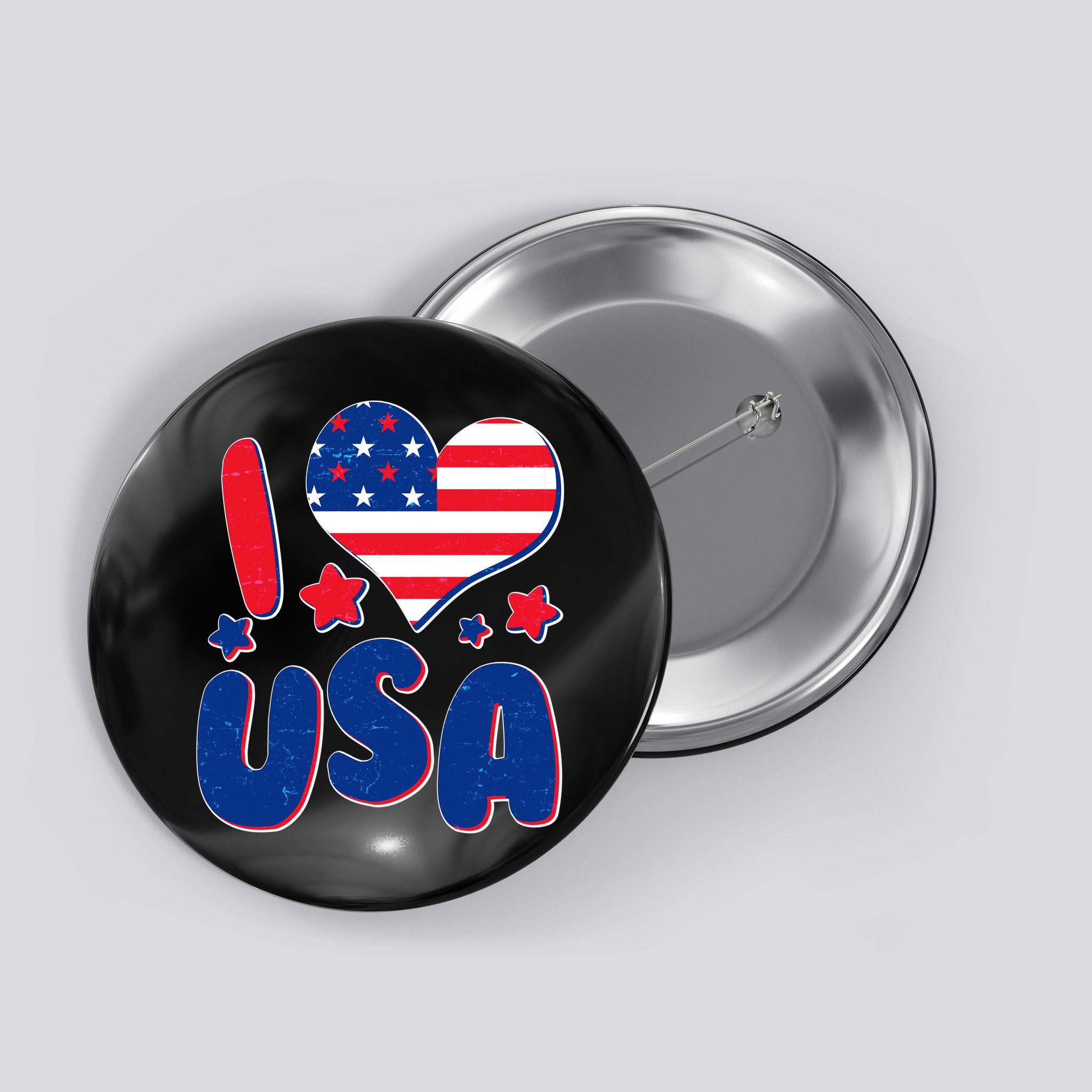 I Heart USA Button