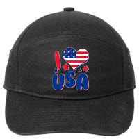 I Heart USA 7-Panel Snapback Hat