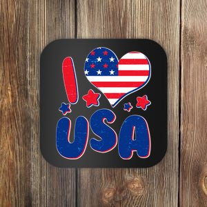 I Heart USA Coaster