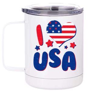 I Heart USA 12 oz Stainless Steel Tumbler Cup