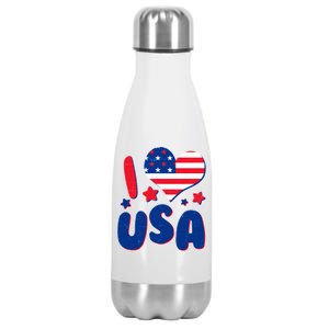 I Heart USA Stainless Steel Insulated Water Bottle