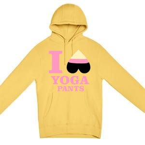 I Heart Yoga Pants Premium Pullover Hoodie