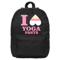 I Heart Yoga Pants 16 in Basic Backpack