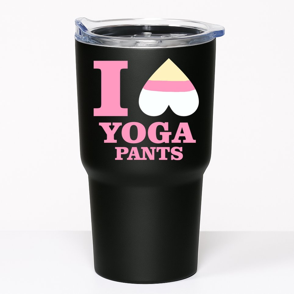 I Heart Yoga Pants Tumbler