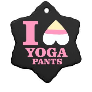 I Heart Yoga Pants Ceramic Star Ornament