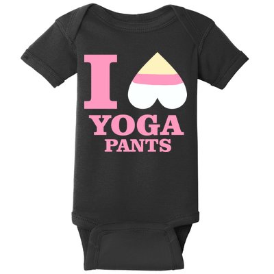 I Heart Yoga Pants Baby Bodysuit