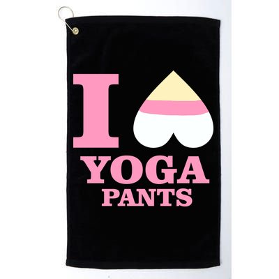 I Heart Yoga Pants Golf Towel
