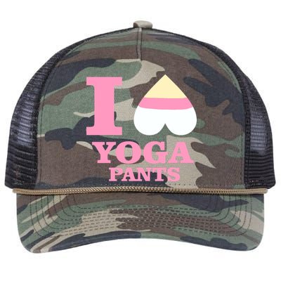 I Heart Yoga Pants Retro Rope Trucker Hat Cap