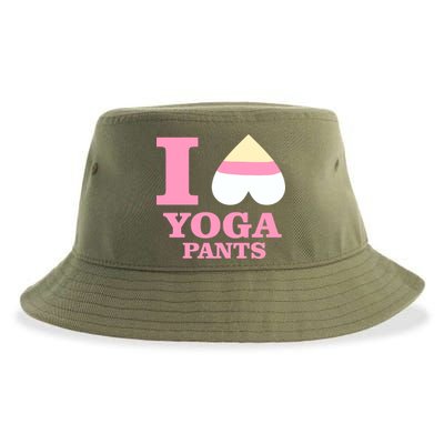 I Heart Yoga Pants Sustainable Bucket Hat