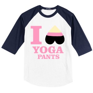 I Heart Yoga Pants Baseball Sleeve Shirt