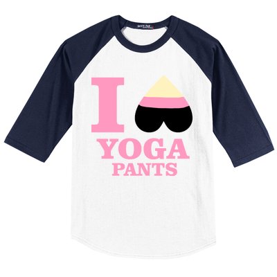 I Heart Yoga Pants Baseball Sleeve Shirt