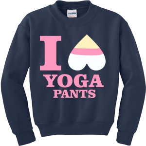 I Heart Yoga Pants Kids Sweatshirt