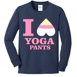 I Heart Yoga Pants Kids Long Sleeve Shirt