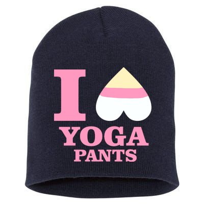 I Heart Yoga Pants Short Acrylic Beanie