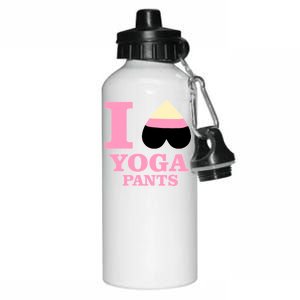 I Heart Yoga Pants Aluminum Water Bottle