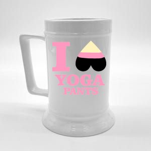 I Heart Yoga Pants Beer Stein