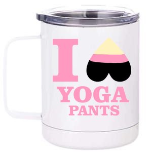 I Heart Yoga Pants 12 oz Stainless Steel Tumbler Cup