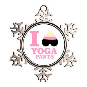 I Heart Yoga Pants Metallic Star Ornament