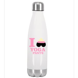 I Heart Yoga Pants Stainless Steel Insulated Water Bottle