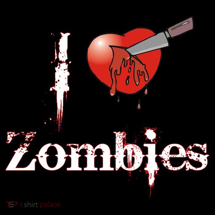 I Heart Zombies Button