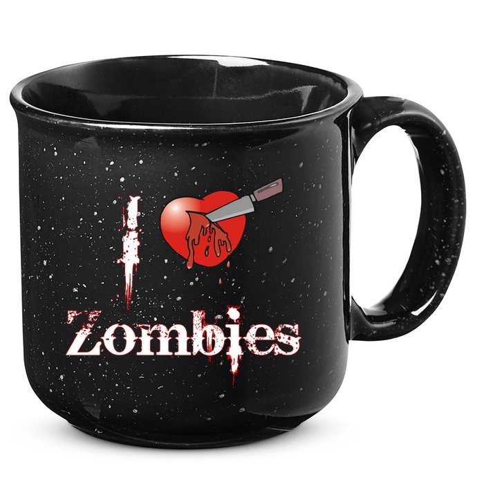 I Heart Zombies 15oz Campfire Ceramic Mug
