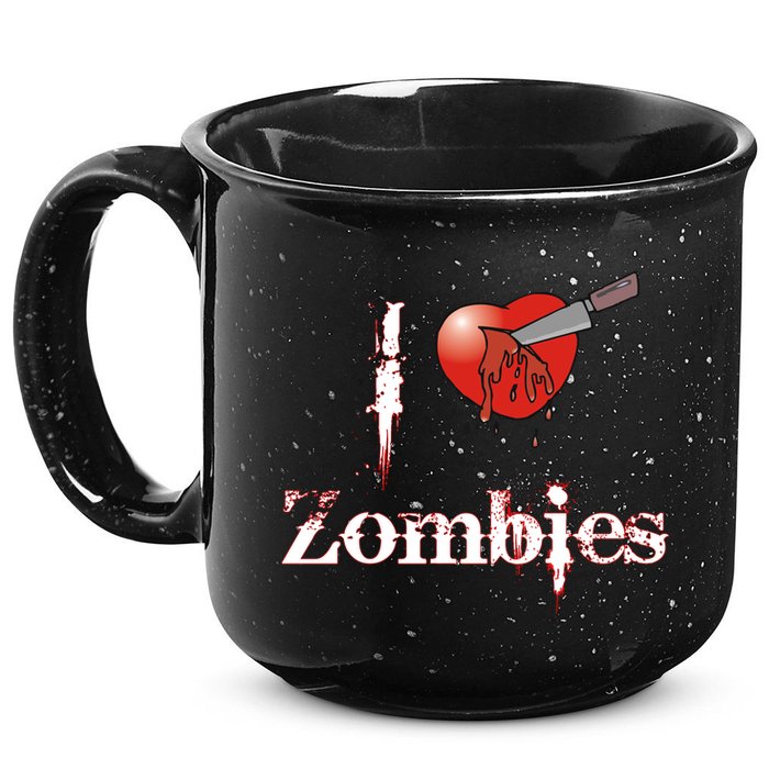 I Heart Zombies 15oz Campfire Ceramic Mug