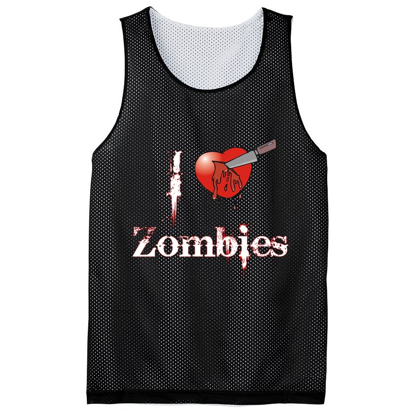 I Heart Zombies Mesh Reversible Basketball Jersey Tank