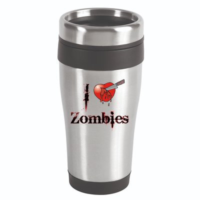 I Heart Zombies 16oz Travel Tumbler