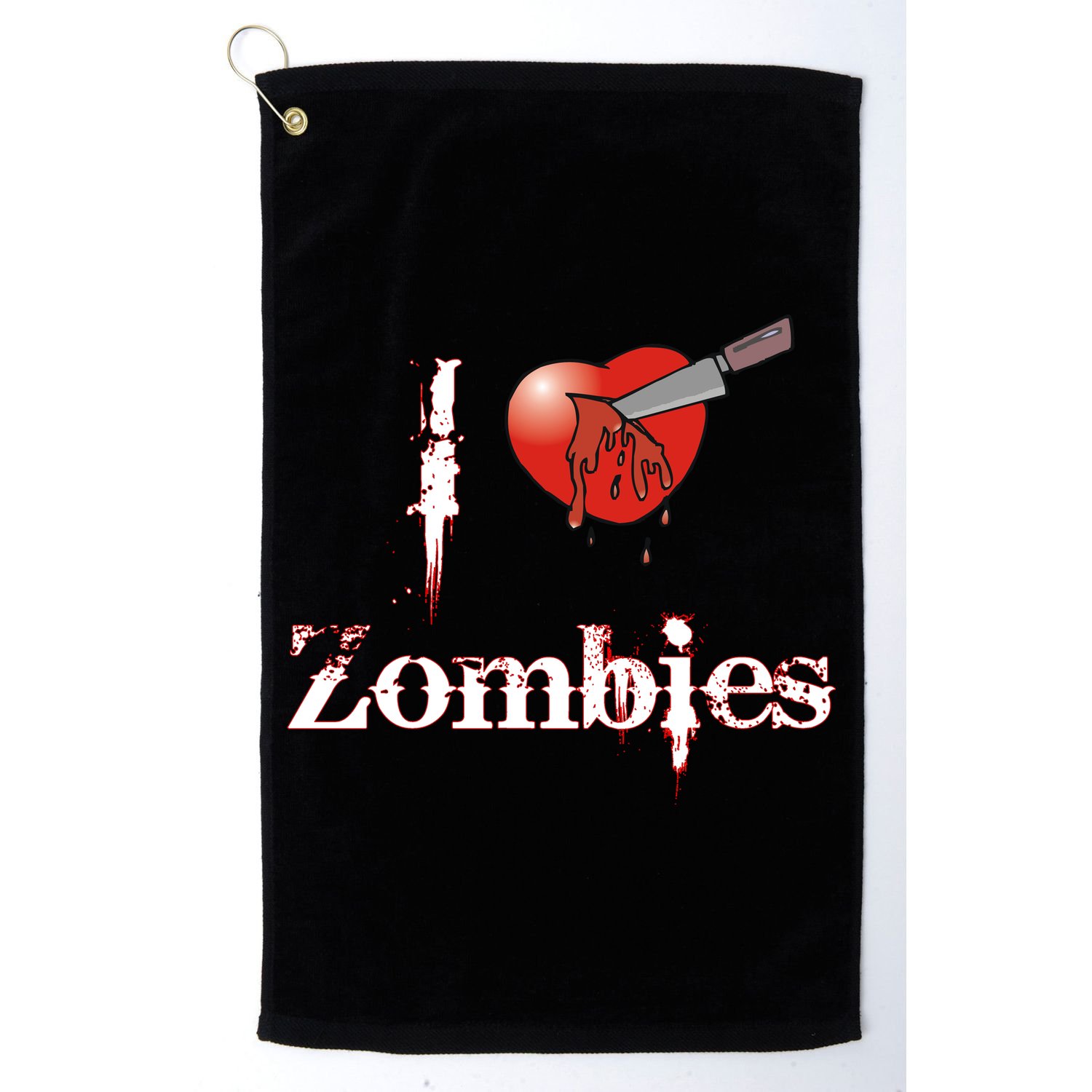 I Heart Zombies Golf Towel