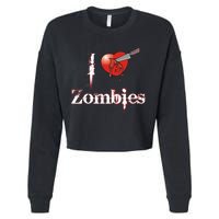I Heart Zombies Cropped Pullover Crew