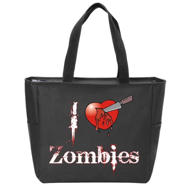 I Heart Zombies Zip Tote Bag