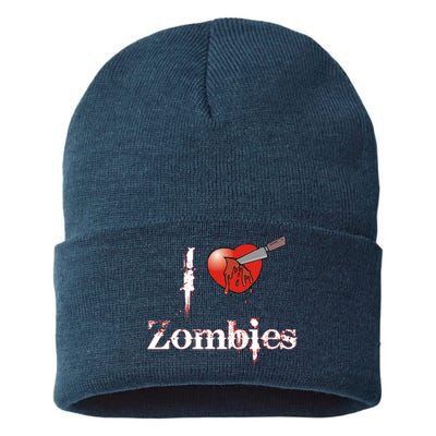 I Heart Zombies Sustainable Knit Beanie