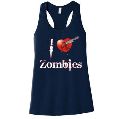 I Heart Zombies Women's Racerback Tank