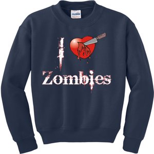 I Heart Zombies Kids Sweatshirt