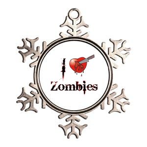 I Heart Zombies Metallic Star Ornament