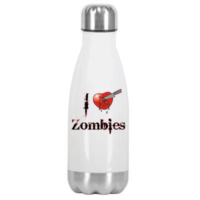 I Heart Zombies Stainless Steel Insulated Water Bottle