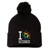 I Heat Science Pom Pom 12in Knit Beanie