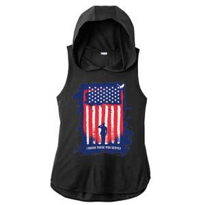 I Honor Those Who Served Ladies PosiCharge Tri-Blend Wicking Draft Hoodie Tank